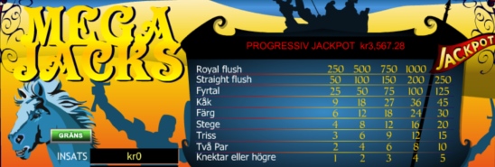 Spela om en progressiv jackpott i MegaJacks